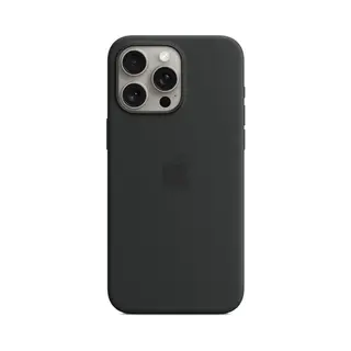 Apple iPhone 15 Pro Max Silikon-Hülle mit MagSafe - Schwarz