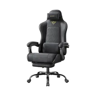 Songmics OBG079B01 - Gamingstoel - Ergonomisch Ontwerp - Met Voetsteun En Armleuningen