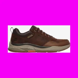 Skechers Herren Benago Hombre Sneaker, Dark Brown Waterproof Leather, 42 Eu