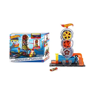 Hot Wheels City Super Twist Tyre Shop Playset and Car
