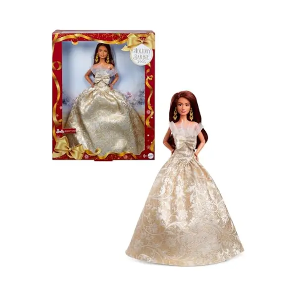 Barbie JBH97 Holiday Barbie Long Hair Signature Puppenhaus, Schwarz, Ab 6 Jahren, Goldfarben thumbnail