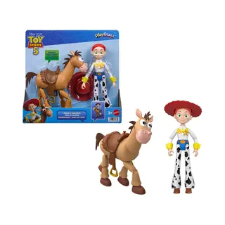 Mattel Disney Pixar Disney en Pixar Toy Story 5 Jessie en Bullebeest actiefiguren op speelformaat van 18 cm, set van 2