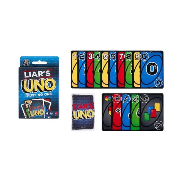 Mattel Games Liar’s Uno Card Game for Adults, Kids, Families, Parties & Game Nights, Trick Play & Bluffing thumbnail