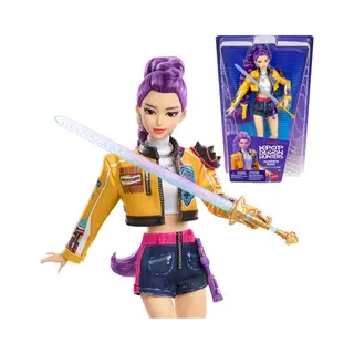 Mattel KPop Demon Hunters Huntr/X Rumi, modepop met outfit die aan en uit kan en accessoires geïnspireerd op de film