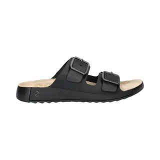Ecco Cozmo Two Band Buckle Slide Sandaal Voor Heren, Zwart/nubuck
