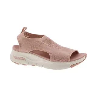 Skechers Women's Arch Fit City Catch Sandal, Blush Knit, 4 Uk
