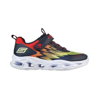 Skechers Kids Boy's 400600N Sneaker, Navy/Multi, 5 Toddler