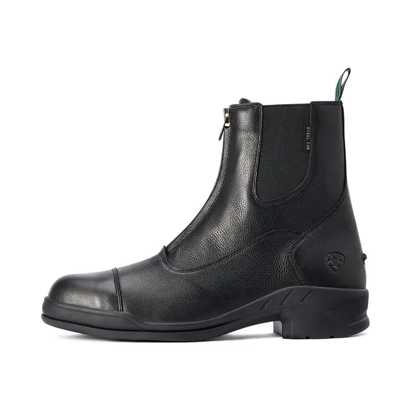 Men's Heritage Iv Zip Steel Toe Paddock Boots In Black, D Medium Width, Size 8, By Ariat thumbnail