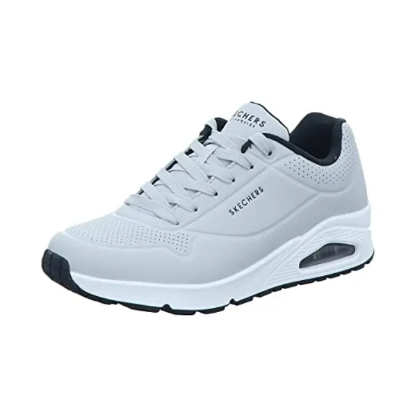 Skechers Herren Uno Stand On Air Sneaker, Light Gray Durabuck/Black Trim, 44 Eu thumbnail
