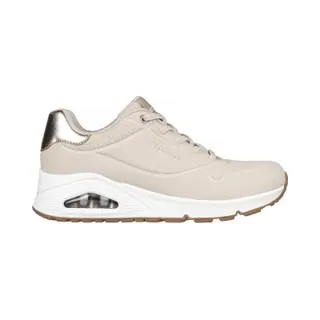 Skechersvoor Vrouwen. 155196 Trainers Uno - Shimmer Away Beige (41), 3 Tot 5 Cm, Veters, Casual, Sportief, Running, Sportkleding, Meerdere S