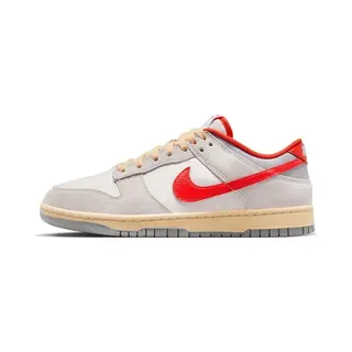 Nike Dunk Low - Heren - Sneaker - Grijs/Rood - Maat 49.5 - Doos Zonder Deksel