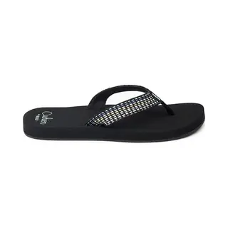 Reef Baja Elana Black/Frosty Dames Slippers - Black/frosty