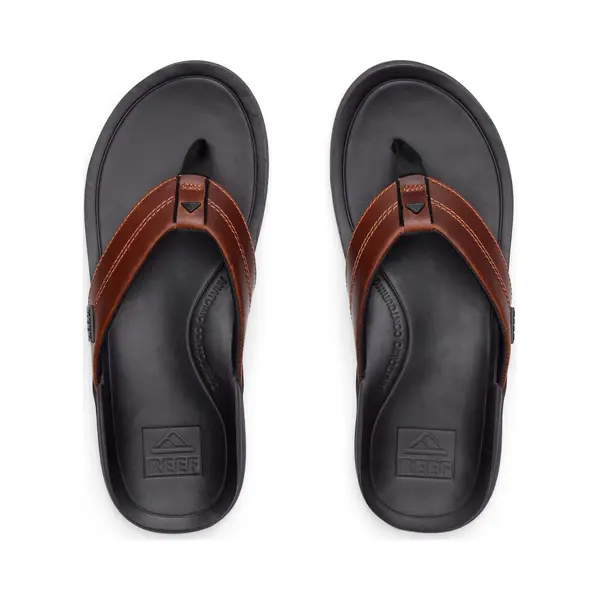 Reef Leather Offshore Heren Slippers - Lichtbruin thumbnail