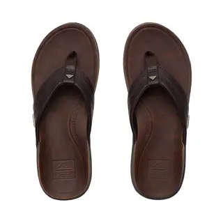 Reef For Man. CJ8554 Brown Offshore Leather Sandals (44), Flat, None, Casual