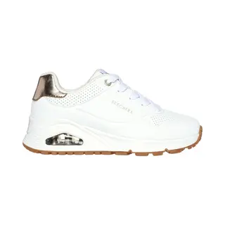 Skechers Uno Girls Wht White Kids Girls Trainers 310545L In A Plain Man-made In Size 36