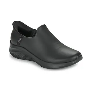 Skechers Women's Ultra Flex 3.0 All Smooth Slip-On Sneakers, Black Leather/Mesh/Gunmetal Trim, 3 Uk