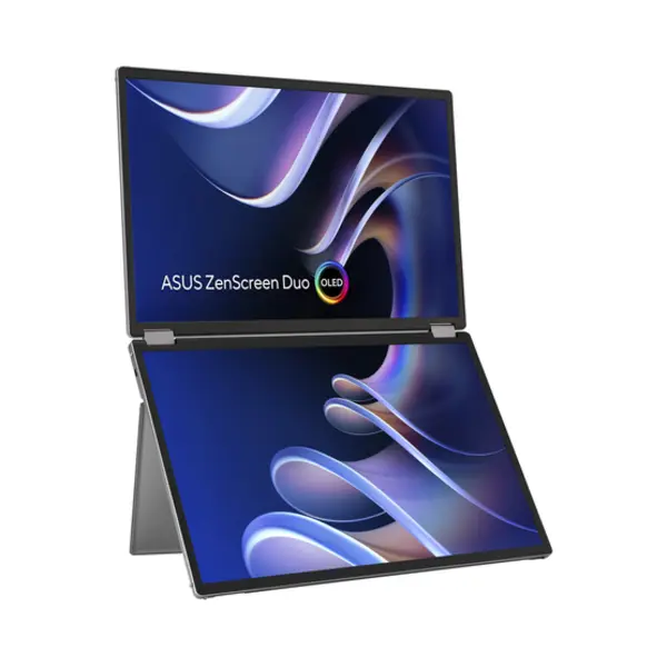 Asus ZenScreen Duo Oled MQ149CD computer monitor 35,6 cm (14") 1920 x 1200 Pixels Wuxga Zilver thumbnail