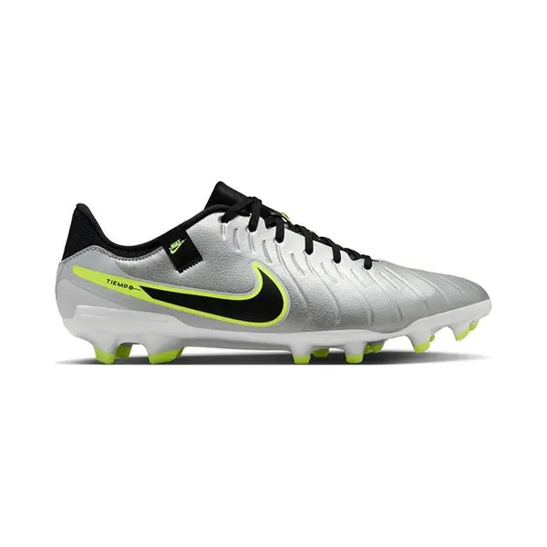 Nike Men's Legend 10 Academy Fg/Mg Football Shoe, Metallic Silver/Black/Volt, 9 Uk thumbnail