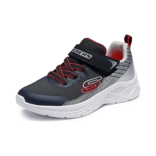 Skechers Boy's Microspec Ii Zovrix Sneakers, Black Textile/Synthetic/Silver & Red Trim, 12.5 Uk Child thumbnail
