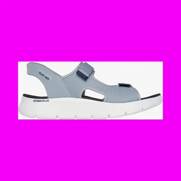 Skechers Men's Go Walk Flex Sandal Easy Entry Sandals, Grey And Navy Textile, 8.5 Uk thumbnail