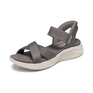 Skechers Ultra Flex 3.0 Damessandalen, Never Netter Hands Free Slip-ins, Donkertaupe, 41 Eu