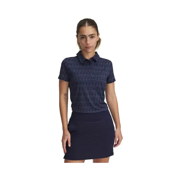 Under Armour Playoff 3.0 Printed Dames Polo Midnight Navy thumbnail