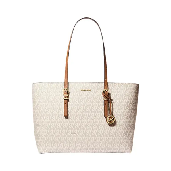 Michael Kors For Woman. 30T5GQNT9B Quinn Beige Handbag (Osfa), Casual, Pvc thumbnail