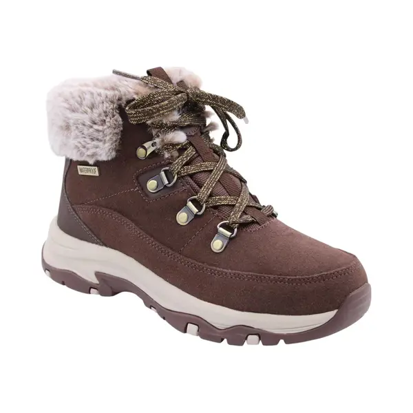 Skechers Women's Trego Snow Worries Boots, Chocolate Suede/Duraleather/Faux Fur, 5 Uk thumbnail