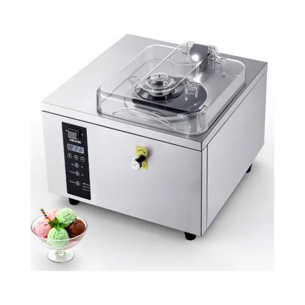 Vevor CommerciëLe Ijsmachine Voor Gelato 500 W, 5 L/U, Ijsmachine Met 2, 8 L Roestvrijstalen Cilinder (304) & Zelfreinigend Led-Bedieningspaneel & thumbnail