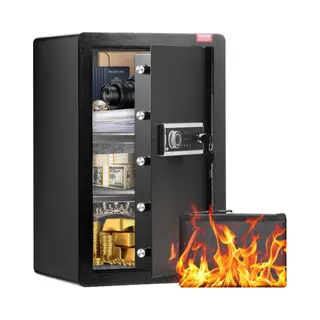 Vevor Safe Tresor Mit Feuerfester Geldtasche, Einzeltür-safe 3, 5 Kubikfuß, 2 Trennwände, Digitaler Möbeltresor Mit Schlüssel Code, Wertsachenbox Für