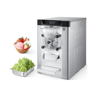 Vevor CommerciëLe Ijsmachine 2000 W 12–20 L/U, Tafelmodel Gelato-Maker Met 6 Liter Roestvrijstalen Container (304) En Zelfreinigend