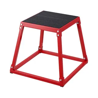 Vevor Plyometrische Sprungbox, 458 Mm Plyo-Box, Plyometrische Plattform Plyobox Rot, Rutschfeste Fitness-Übungs-Step-Up-Box Für Heimtraining,