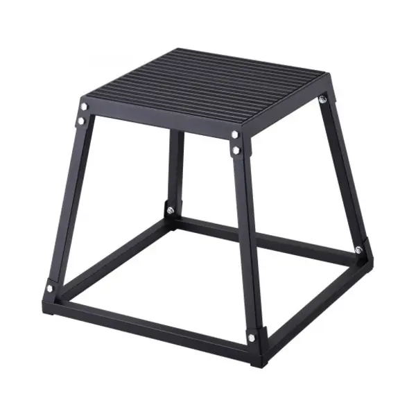 Vevor Plyometrische Sprungbox, 458 Mm Plyo-Box, Plyometrische Plattform Plyobox Schwarz, Rutschfeste Fitness-Übungs-Step-Up-Box Für Heimtraining, thumbnail