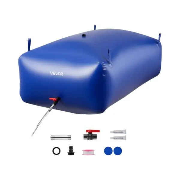 Vevor Wasserspeicherblase, 1000 L Pvc-Weichwasserbeutel, Wasserspeicherbehälter, Auslaufsicherer & Verschleißfester Wassertank Für Die thumbnail