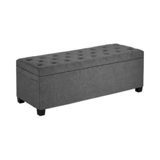 Vevor Sitzhocker Mit Stauraum 110 X 40 X 40 Cm Fußbank Aufbewahrungsbox Bis 299, 37 Kg Belastbar, Hochklappbare Gepolsterte Sitzbank Mit