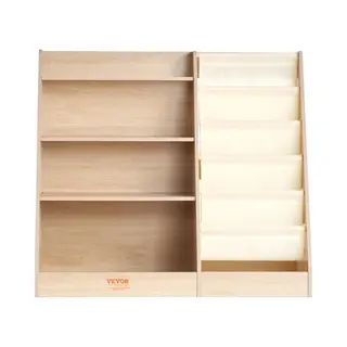 Vevor 4-stöckiges Bücherregal Aus Holz Für Kinder, Sechsstöckiges Bücherregal, Baby-aufbewahrungsregal, Bücher- Und Spielzeug-organizer-schrank, Für