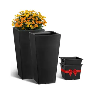 Vevor Set Van 2 Bloempotten, Plantenbakken, Bloempotten, Plantenbakken, 300x300x570mm