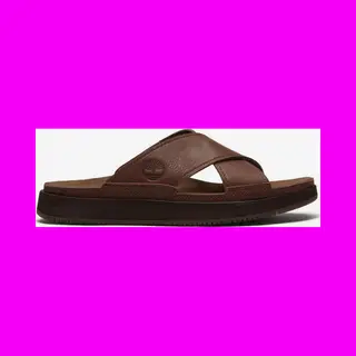 Timberlandvoor Mannen. TB0A2M17W011 Casco Cove Donkerbruin Leren Sandalen (40), Leer, Plat, Geen, Casual