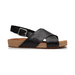 Timberlandvoor Vrouwen. TB0A5MF1W021 Malibu Waves Leren Sandalen Zwart (40 W), Leer, Plat, Gesp, Casual