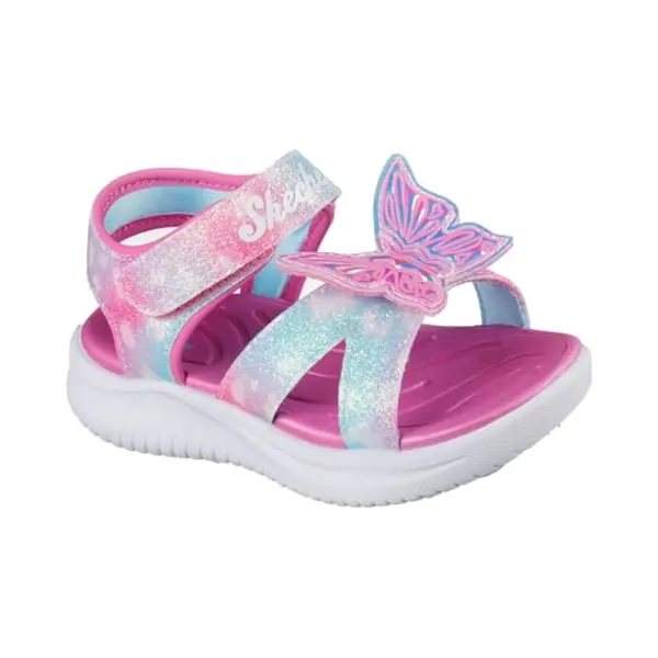 Skechers Mädchen Jumpsters Sandalen, Schmetterlinge Brites, Rosa/Multi, 5 Big Kid thumbnail