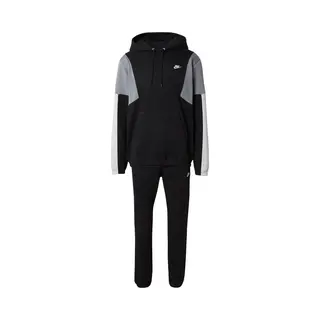 Nike Sportswear Joggingpak 'Club Fleece' Grijs / Zwart / Wit