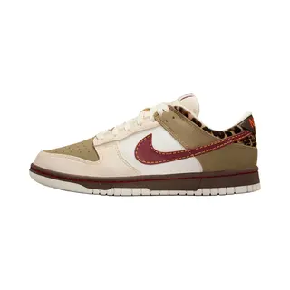 Nike Dunk Low Khaki Team Rood Dames Sneakers Tan Barokbruin Parelwit IM6687-262 35.5