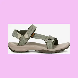 Teva Terra Fi Lite Suede Sandals Light Green Beige Women - 37