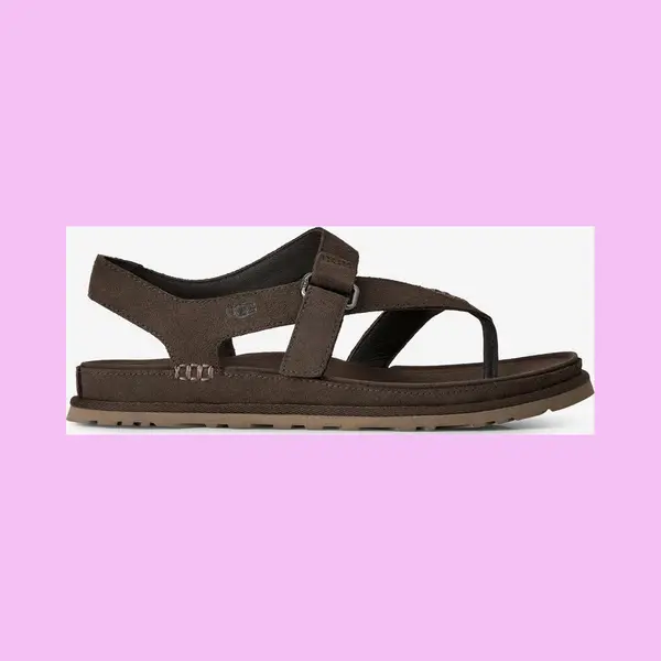 Ugg GoldenGaze Toe Post Sandals Dark Brown Women - 39 thumbnail