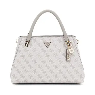Guess Handtas Schoudertas Noelle Ii Luxury Satchel Dark Taupe Logo
