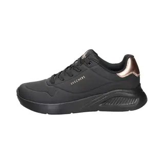 Skechers Damen Low-Top Sneaker Uno Lite Shimmer Along, Frauen Sneakers, Halbschuhe, straßenschuhe, Strassenschuhe, Turnschuhe, Schwarz, 37 Eu