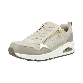 Skechers Damen Uno Metallic Sliders Sneaker, Taupe, 40 Eu