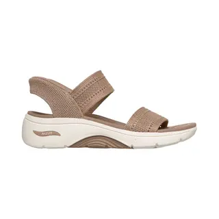 Skechers Slip Ins Arch Fit Go Walk Sandal Tan Tan Womens Comfortable Sandals 140844 In A Plain Textile In Size 5