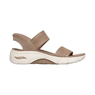 Skechers Slip-Ins Shiny Yarn Knit Quarter Strap Sandal With Quilted Footbed