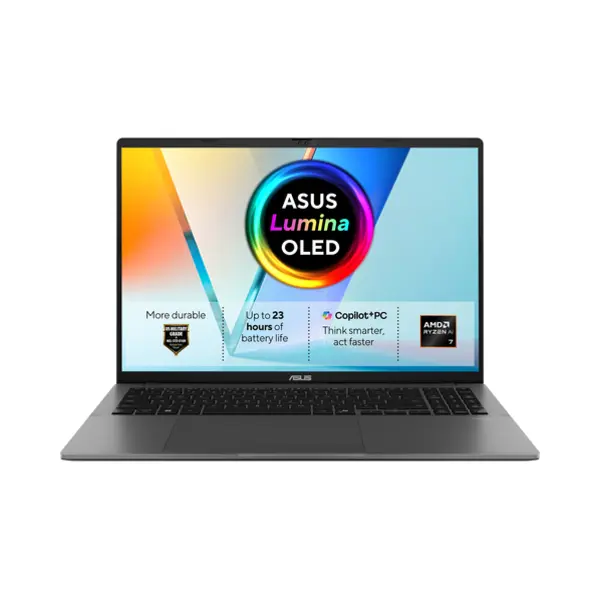 Asus Vivobook S16 M3607GA-SH001W Copilot+ Pc Amd Ryzen™ Ai 7 445 Laptop 40.6 cm (16") Wuxga 16 Gb DDR5-Sdram 1 Tb Ssd Wi-Fi 6 (802.11ax) Windows 11 Home Grey thumbnail